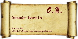 Ottmár Martin névjegykártya